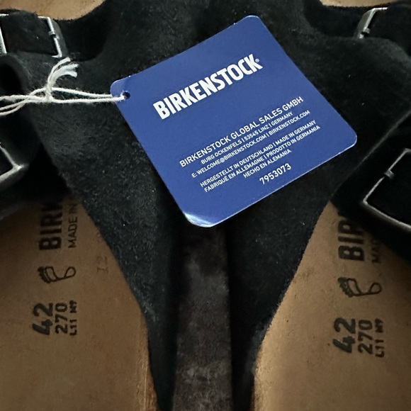 Birkenstock Zurich Black Suede Slip-On Sandals - Picture 5 of 8